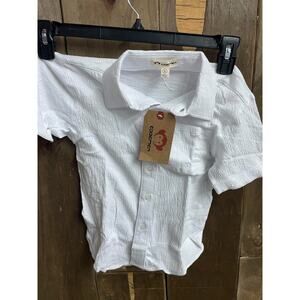 Kids Appaman White Resort Button-Up Size 6
